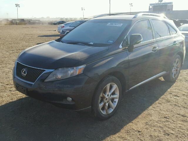 2T2ZK1BA4AC012345 - 2010 LEXUS RX BLACK photo 2