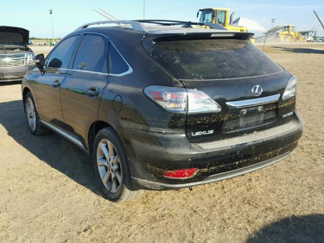 2T2ZK1BA4AC012345 - 2010 LEXUS RX BLACK photo 3