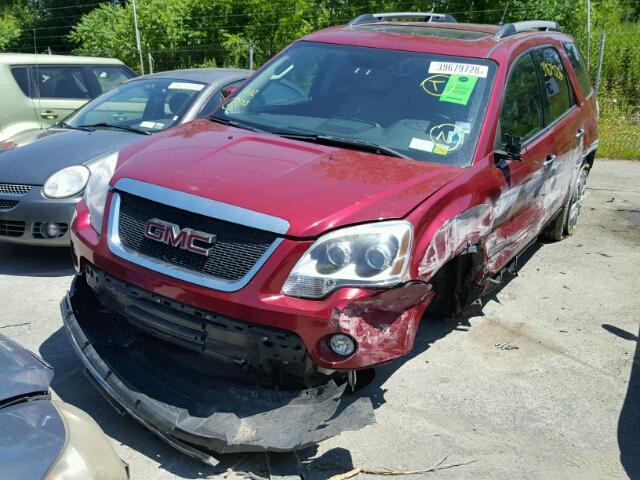 1GKLVMED3AJ234148 - 2010 GMC ACADIA SLT წითელი ფოტო 2