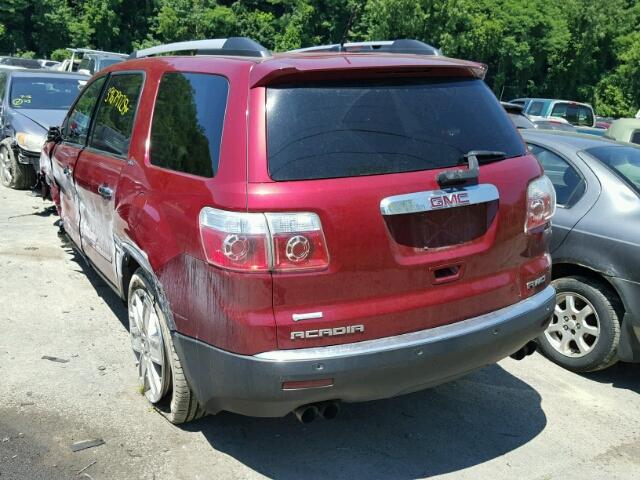 1GKLVMED3AJ234148 - 2010 GMC ACADIA SLT წითელი ფოტო 3