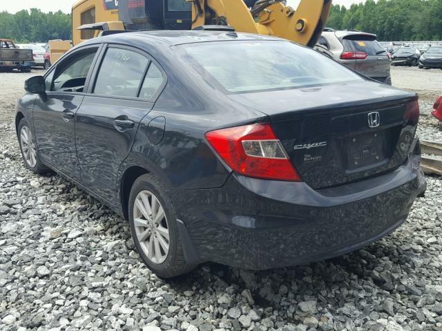 2HGFB2F94CH536778 - 2012 HONDA CIVIC EXL 黑色 照片 3