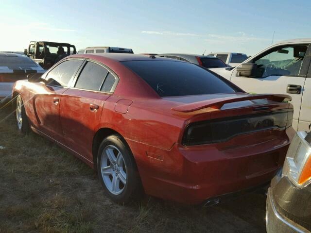2C3CDXHG9DH526144 - 2013 DODGE CHARGER SX RED photo 3
