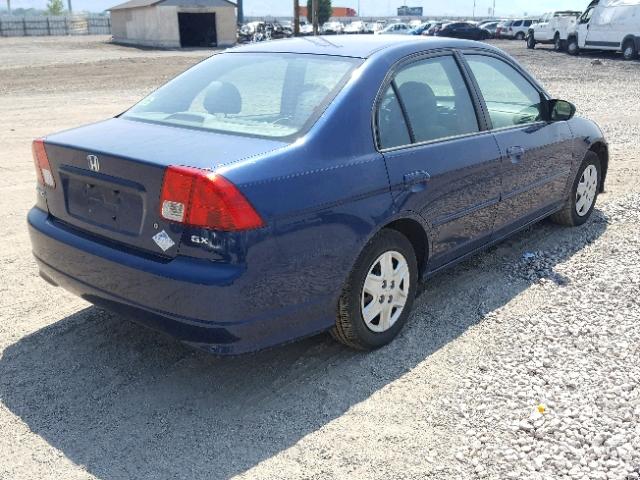 1HGEN26545L000029 - 2005 HONDA CIVIC GX BLUE photo 4