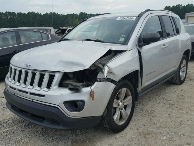 1C4NJCBA2CD500619 - 2012 JEEP COMPASS SP SILVER photo 2