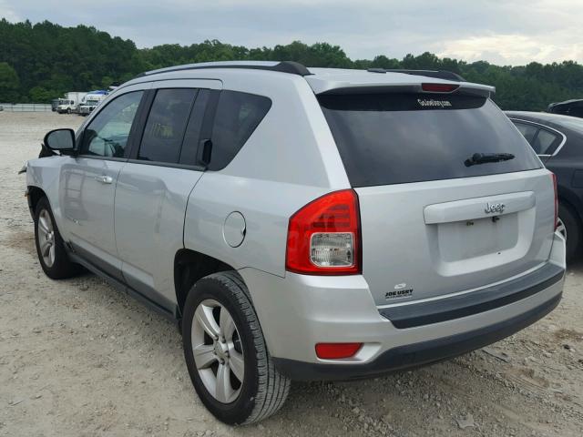 1C4NJCBA2CD500619 - 2012 JEEP COMPASS SP SILVER photo 3