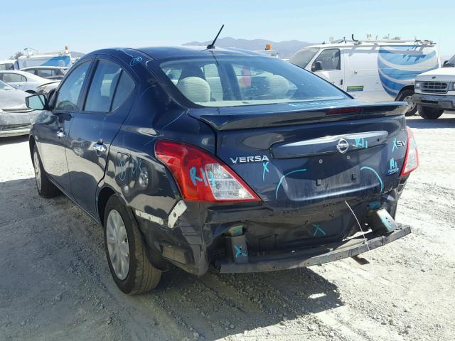 3N1CN7AP5FL811925 - 2015 NISSAN VERSA S BLUE photo 3