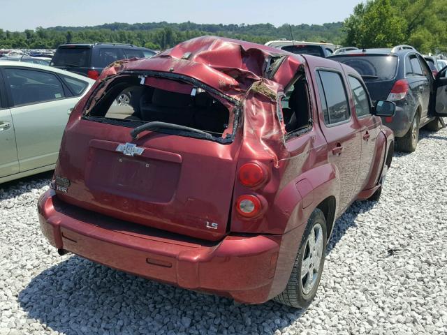 3GNDA13D88S570634 - 2008 CHEVROLET HHR LS MAROON photo 4