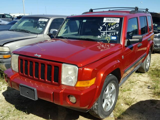 1J8HG48N16C247551 - 2006 JEEP COMMANDER RED photo 2