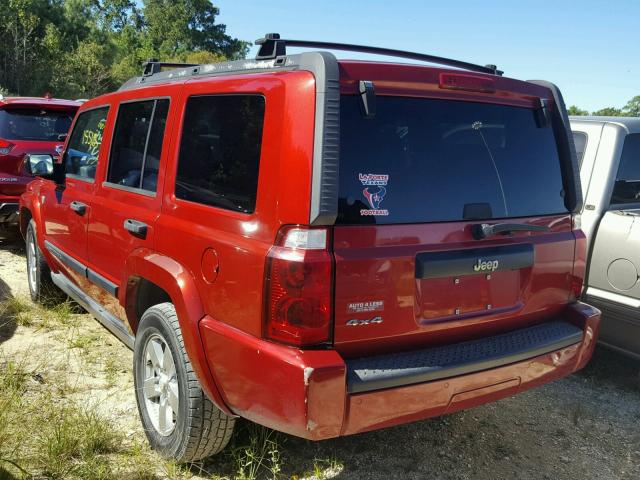 1J8HG48N16C247551 - 2006 JEEP COMMANDER RED photo 3