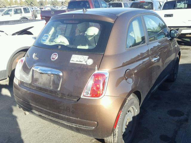 3C3CFFAR5CT119878 - 2012 FIAT 500 POP BROWN photo 4