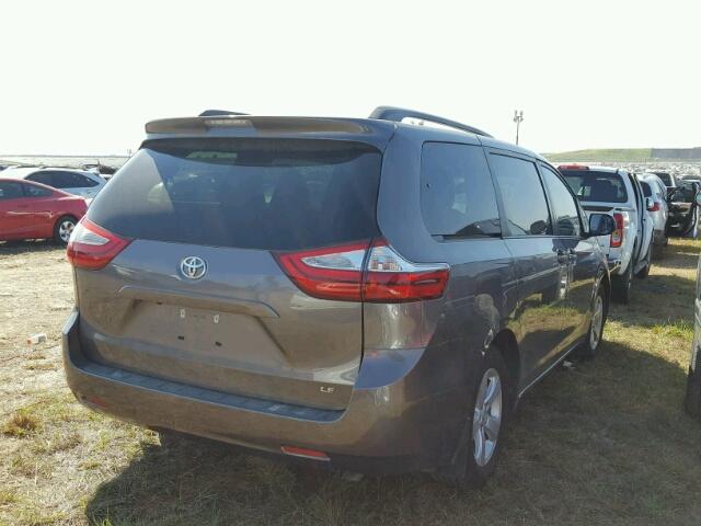 5TDKK3DC8FS669440 - 2015 TOYOTA SIENNA GRAY photo 4