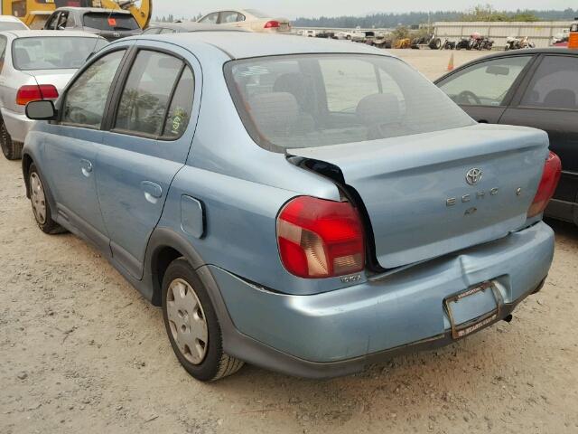 JTDBT123210131719 - 2001 TOYOTA ECHO BLUE photo 3