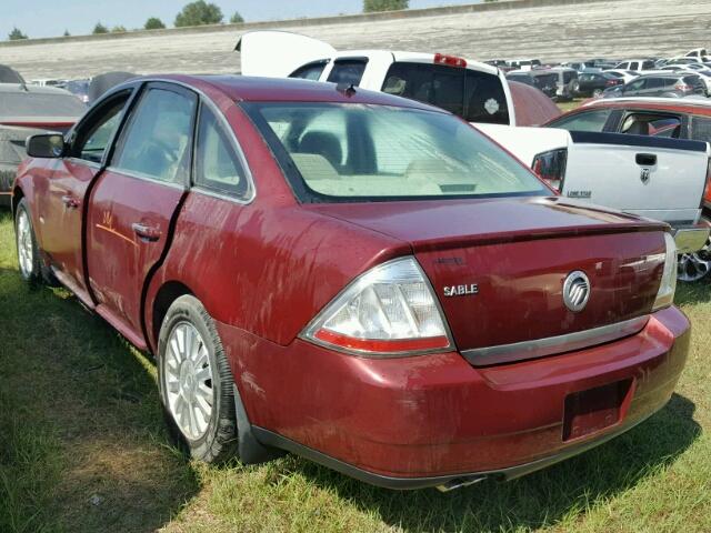 1MEHM40W18G611160 - 2008 MERCURY SABLE BURGUNDY photo 3