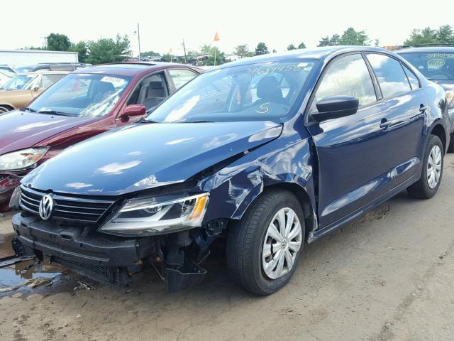 3VW1K7AJ7DM257090 - 2013 VOLKSWAGEN JETTA BASE Կապույտ լուսանկար 2