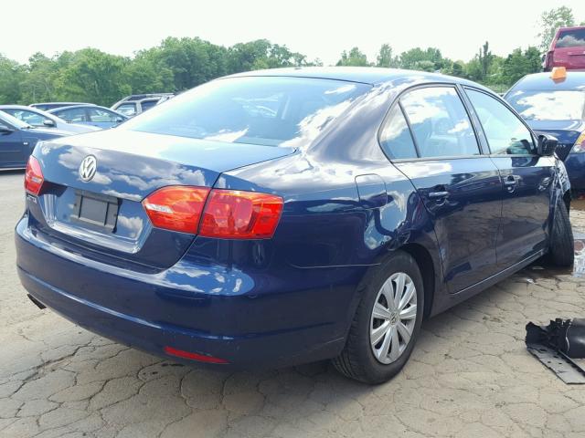 3VW1K7AJ7DM257090 - 2013 VOLKSWAGEN JETTA BASE Կապույտ լուսանկար 4