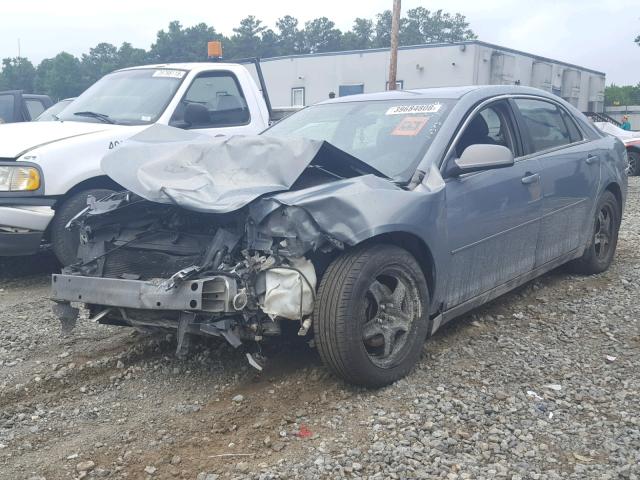 1G1ZH57B594104373 - 2009 CHEVROLET MALIBU 1LT BLUE photo 2
