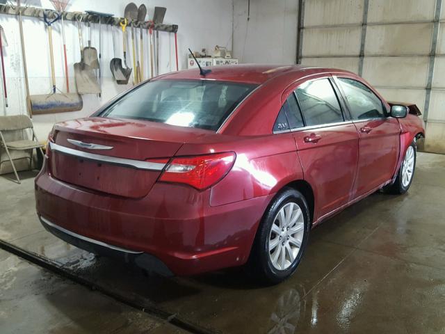 1C3CCBBBXEN164708 - 2014 CHRYSLER 200 TOURIN RED photo 4