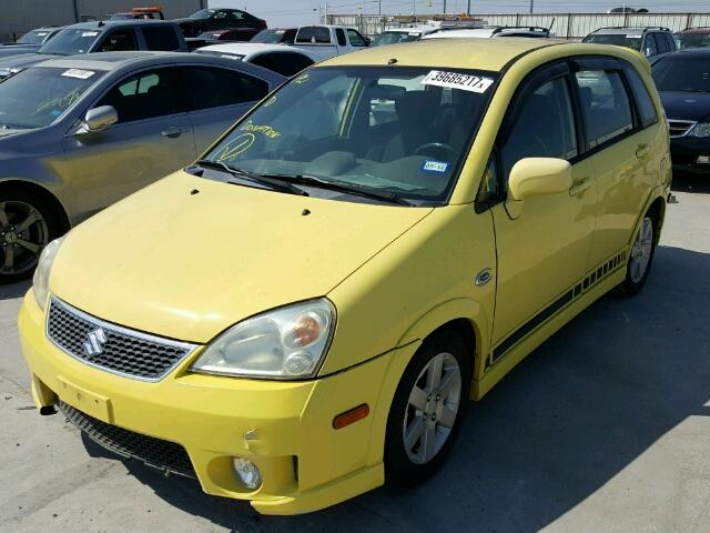 JS2RC61H555302924 - 2005 SUZUKI AERIO SX YELLOW photo 2