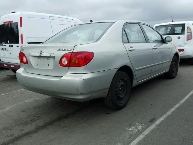 2T1BR38E64C309063 - 2004 TOYOTA COROLLA CE GRAY photo 4