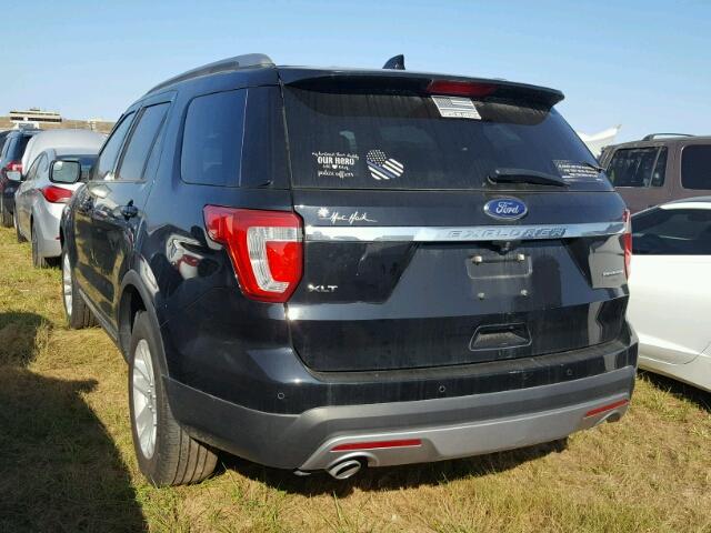 1FM5K7D83GGB11244 - 2016 FORD EXPLORER BLACK photo 3