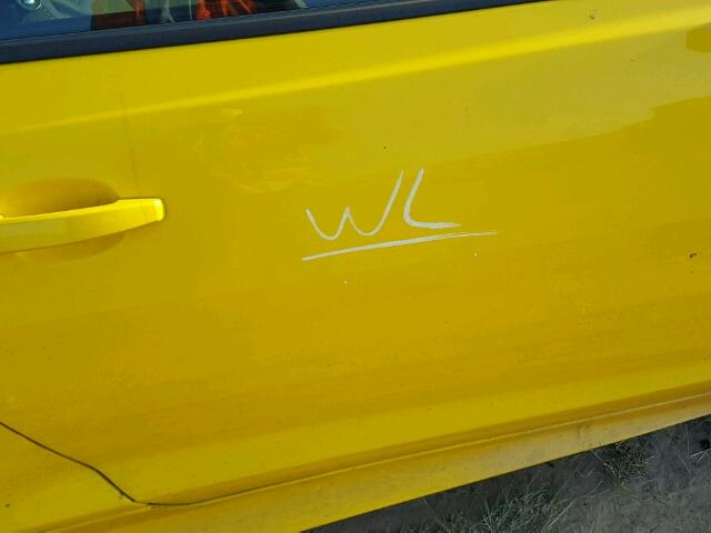 2G1FJ1EJ3C9124569 - 2012 CHEVROLET CAMARO SS Amarillo foto 9