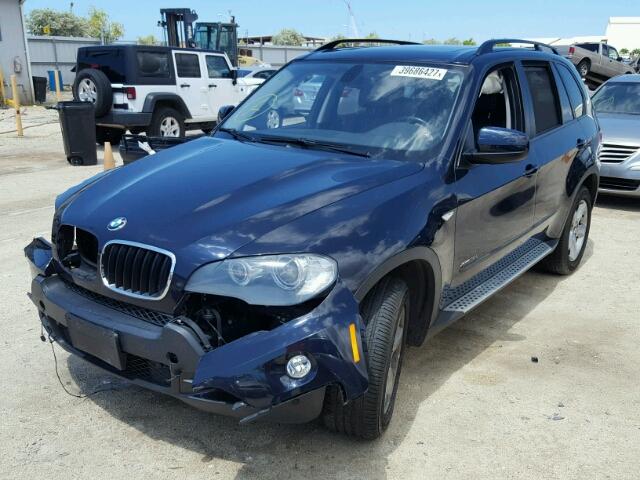 5UXFE43529L038317 - 2009 BMW X5 XDRIVE3 BLUE photo 2