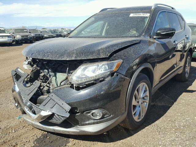 5N1AT2MVXEC794567 - 2014 NISSAN ROGUE BLACK photo 2