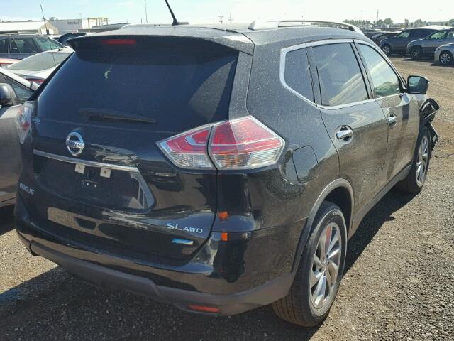 5N1AT2MVXEC794567 - 2014 NISSAN ROGUE BLACK photo 4