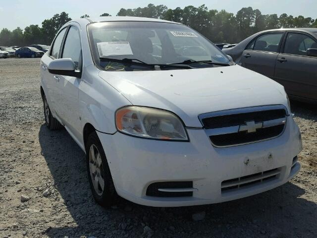 KL1TD56E09B601709 - 2009 CHEVROLET AVEO LS WHITE photo 1