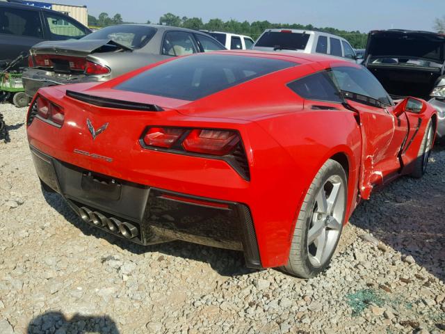 1G1YB2D71H5100616 - 2017 CHEVROLET CORVETTE S RED photo 4