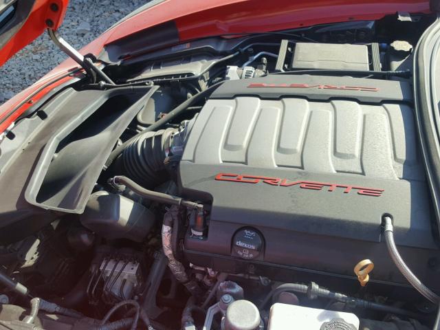 1G1YB2D71H5100616 - 2017 CHEVROLET CORVETTE S RED photo 7