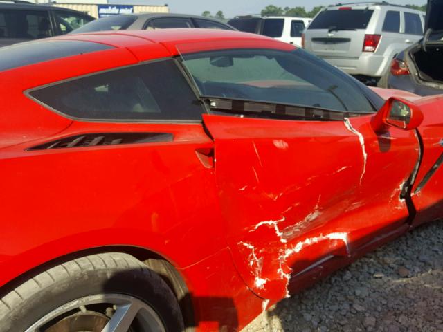 1G1YB2D71H5100616 - 2017 CHEVROLET CORVETTE S RED photo 9