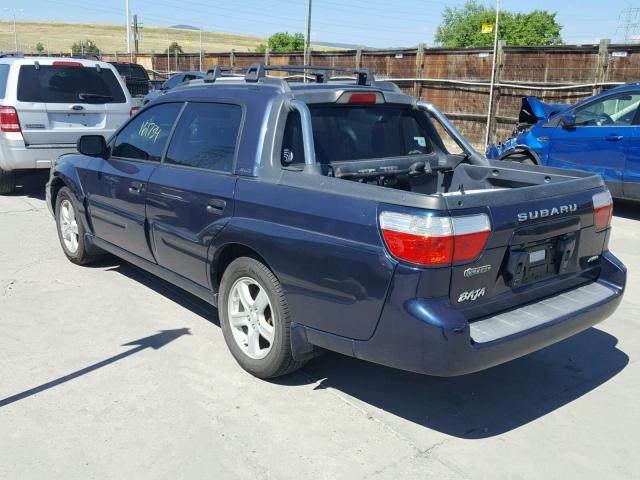 4S4BT62C337115452 - 2003 SUBARU BAJA SPORT BLUE photo 3