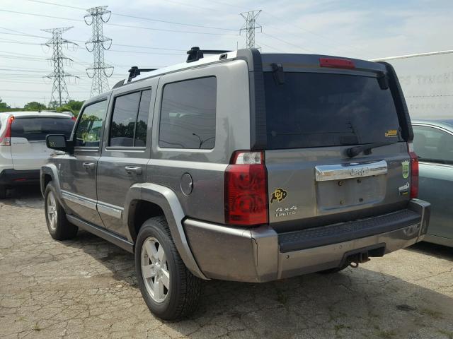 1J8HG58P67C644598 - 2007 JEEP COMMANDER GRAY photo 3