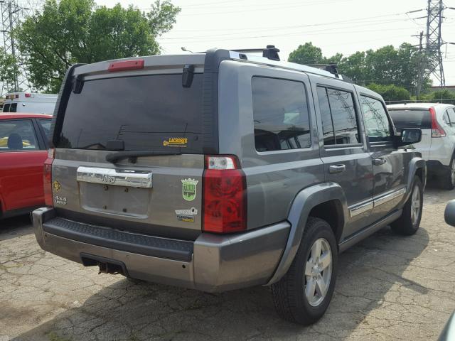 1J8HG58P67C644598 - 2007 JEEP COMMANDER GRAY photo 4