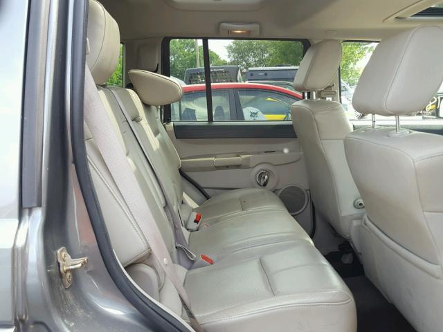 1J8HG58P67C644598 - 2007 JEEP COMMANDER GRAY photo 6