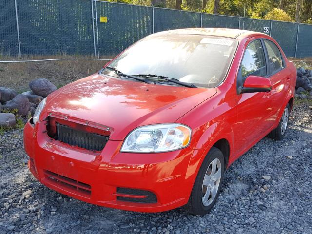 KL1TD5DE0BB163735 - 2011 CHEVROLET AVEO LS RED photo 2