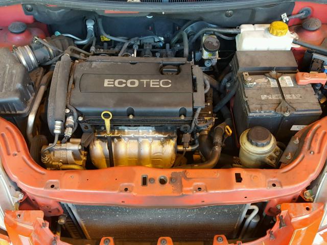 KL1TD5DE0BB163735 - 2011 CHEVROLET AVEO LS RED photo 7