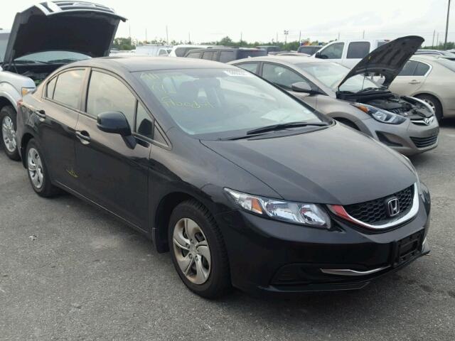 19XFB2F58DE279066 - 2013 HONDA CIVIC LX BLACK photo 1