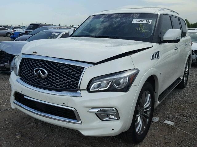 JN8AZ2ND2F9770209 - 2015 INFINITI QX80 WHITE photo 2