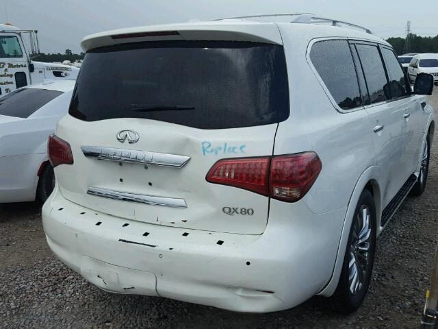 JN8AZ2ND2F9770209 - 2015 INFINITI QX80 WHITE photo 4