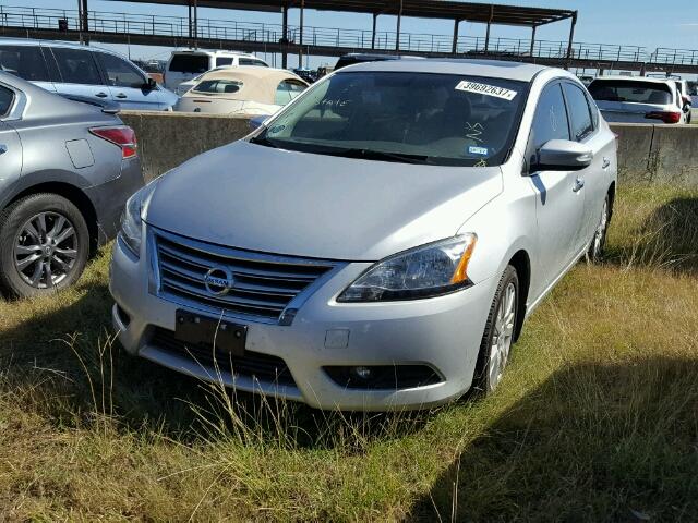 3N1AB7AP4DL713451 - 2013 NISSAN SENTRA SILVER photo 2