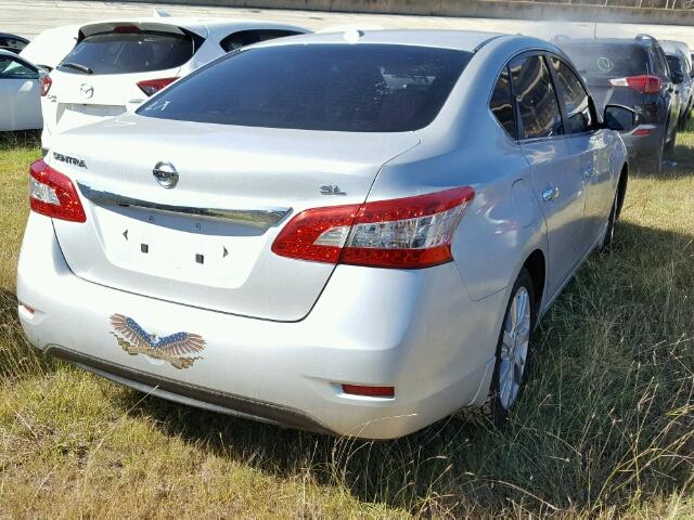 3N1AB7AP4DL713451 - 2013 NISSAN SENTRA SILVER photo 4