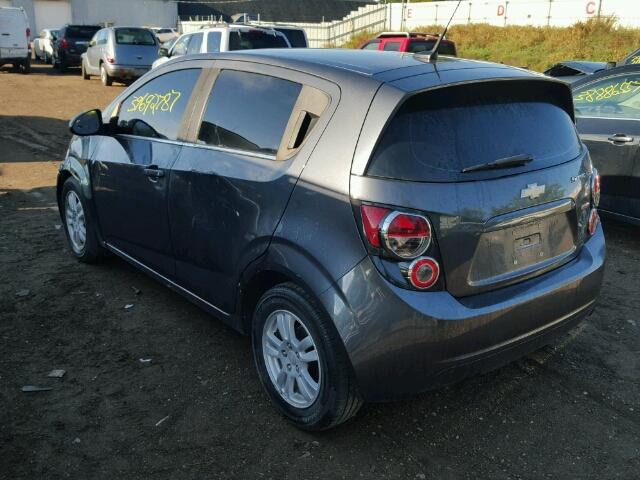 1G1JD6SB6D4105692 - 2013 CHEVROLET SONIC LT GRAY photo 3