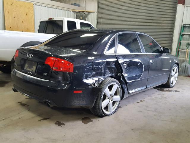 WAUBF78E08A160236 - 2008 AUDI A4 S-LINE BLACK photo 4