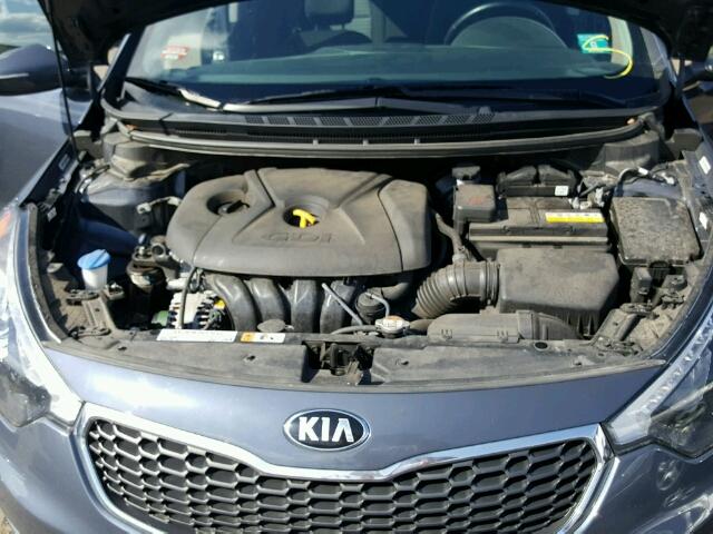 KNAFX4A84F5309089 - 2015 KIA FORTE EX BLUE photo 7