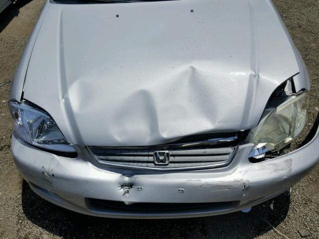 2HGEJ6612YH558365 - 2000 HONDA CIVIC BASE SILVER photo 7