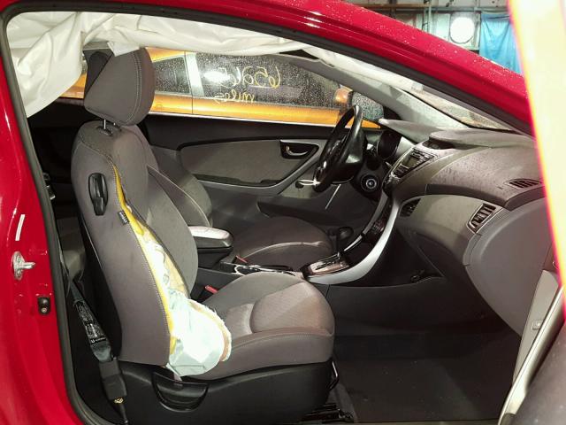 KMHDH6AE7DU002345 - 2013 HYUNDAI ELANTRA CO RED photo 5