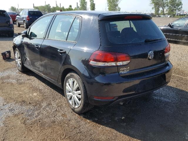 WVWCA7AJ1CW006871 - 2012 VOLKSWAGEN GOLF BLACK photo 3