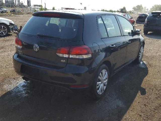 WVWCA7AJ1CW006871 - 2012 VOLKSWAGEN GOLF BLACK photo 4
